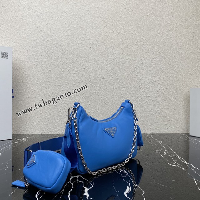 Prada專櫃新款小羊皮三合一女包 1BH204 普拉達軟羊革女士單肩包 csp1725